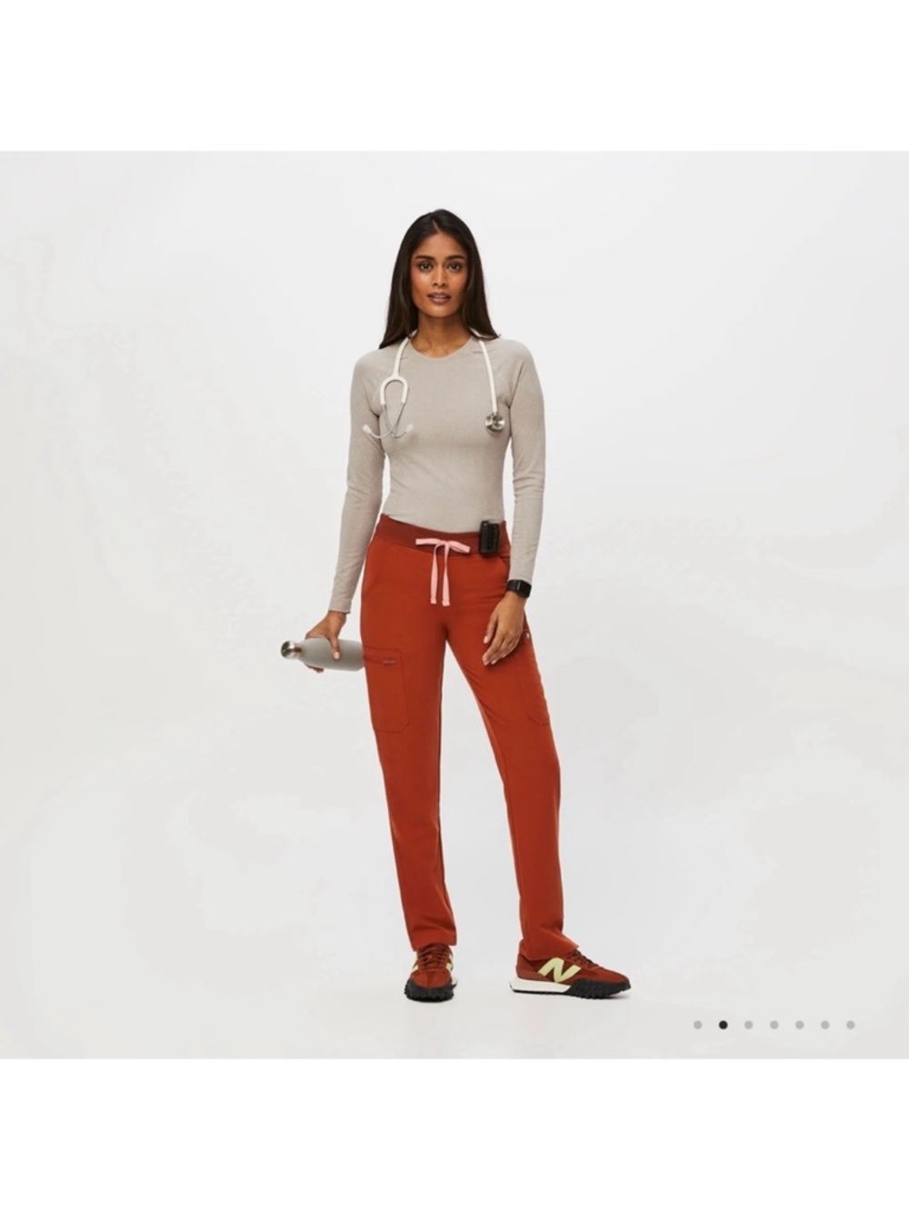 women's Auburn Yola™ High Waisted - Skinny Scrub Pants - S / Auburn | FIGS